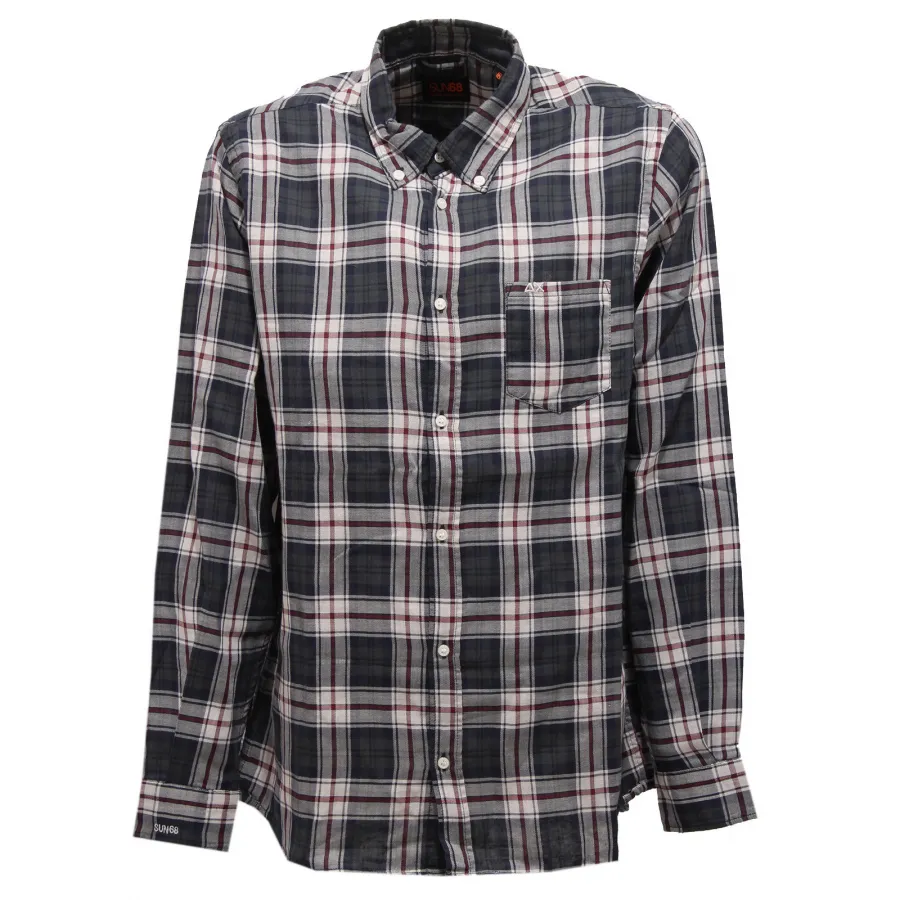 3359V camicia bimbo SUN 68 verde green shirt cotton boy kid