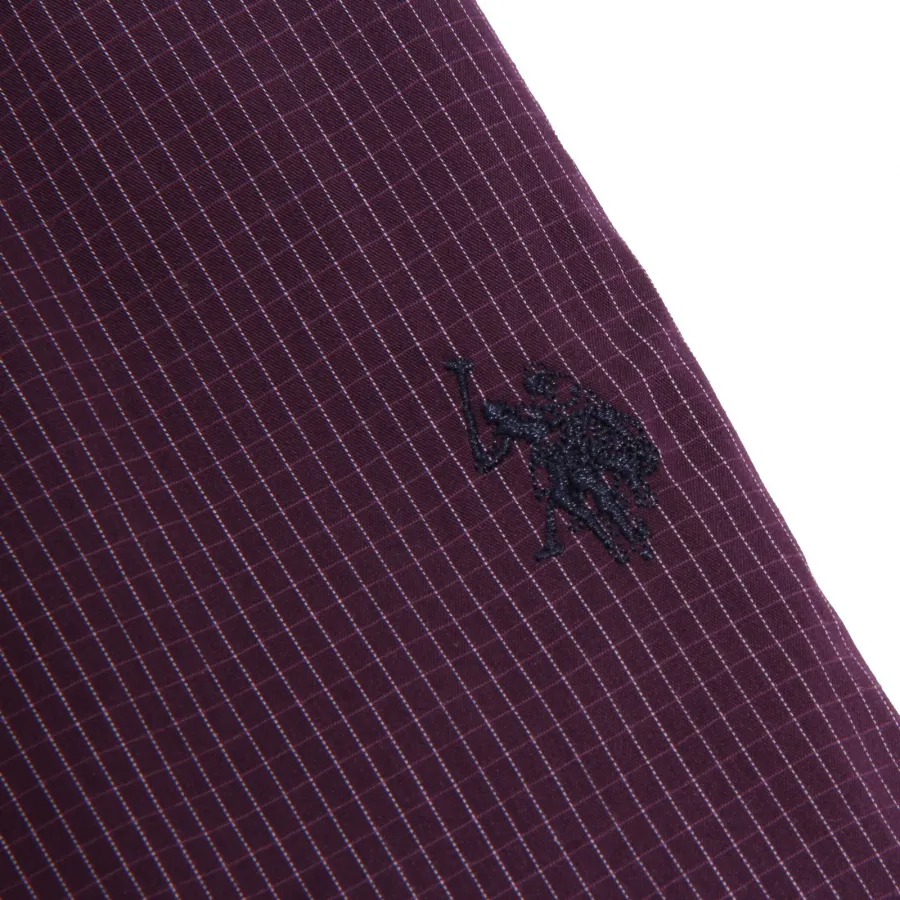 3676K camicia uomo U.S. POLO ASSN. SLIM FIT purple shirt cotton man