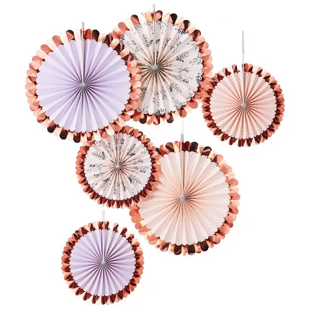 6 rosette rosa oro