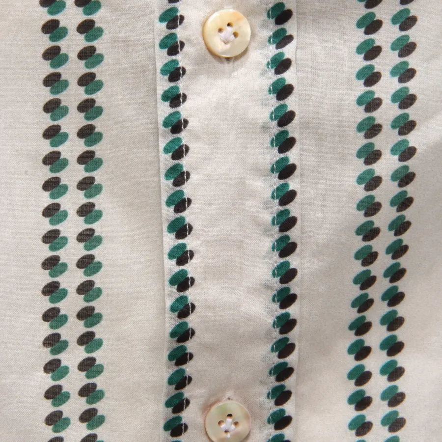 6842AF camicia uomo BAGUTTA MILANO off white/green/black cotton SLIM shirt man
