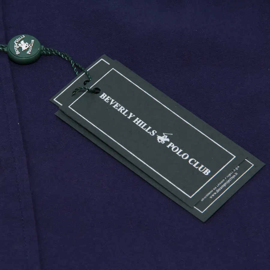 7650K camicia uomo BEVERLY HILLS POLO CLUB blue shirt cotton man