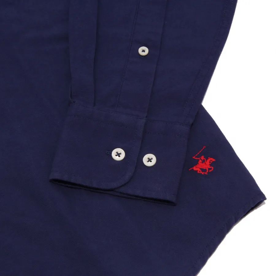 7650K camicia uomo BEVERLY HILLS POLO CLUB blue shirt cotton man