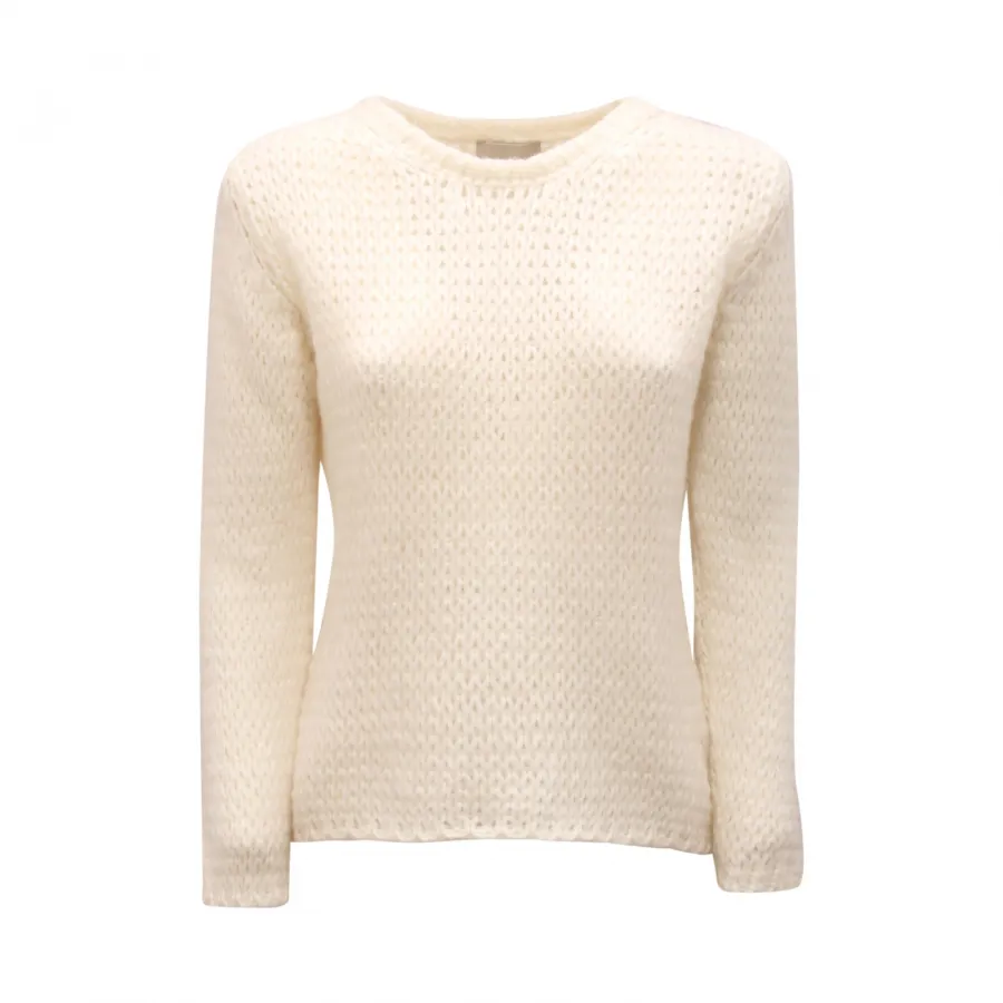 7909AV MAGLIONE DONNA CROCHE' WOMAN WOOL BLEND SWEATER
