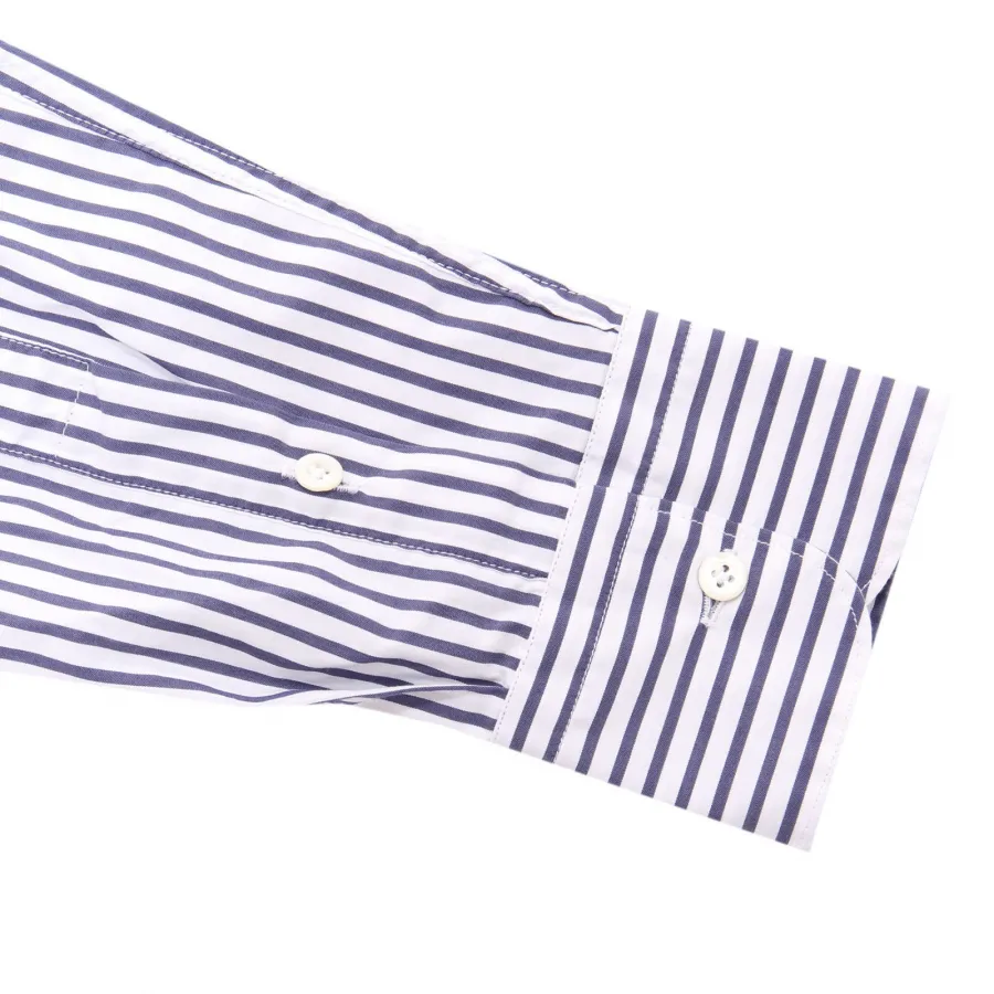 9603AE camicia uomo AGLINI blue/white cotton blend slim shirt man