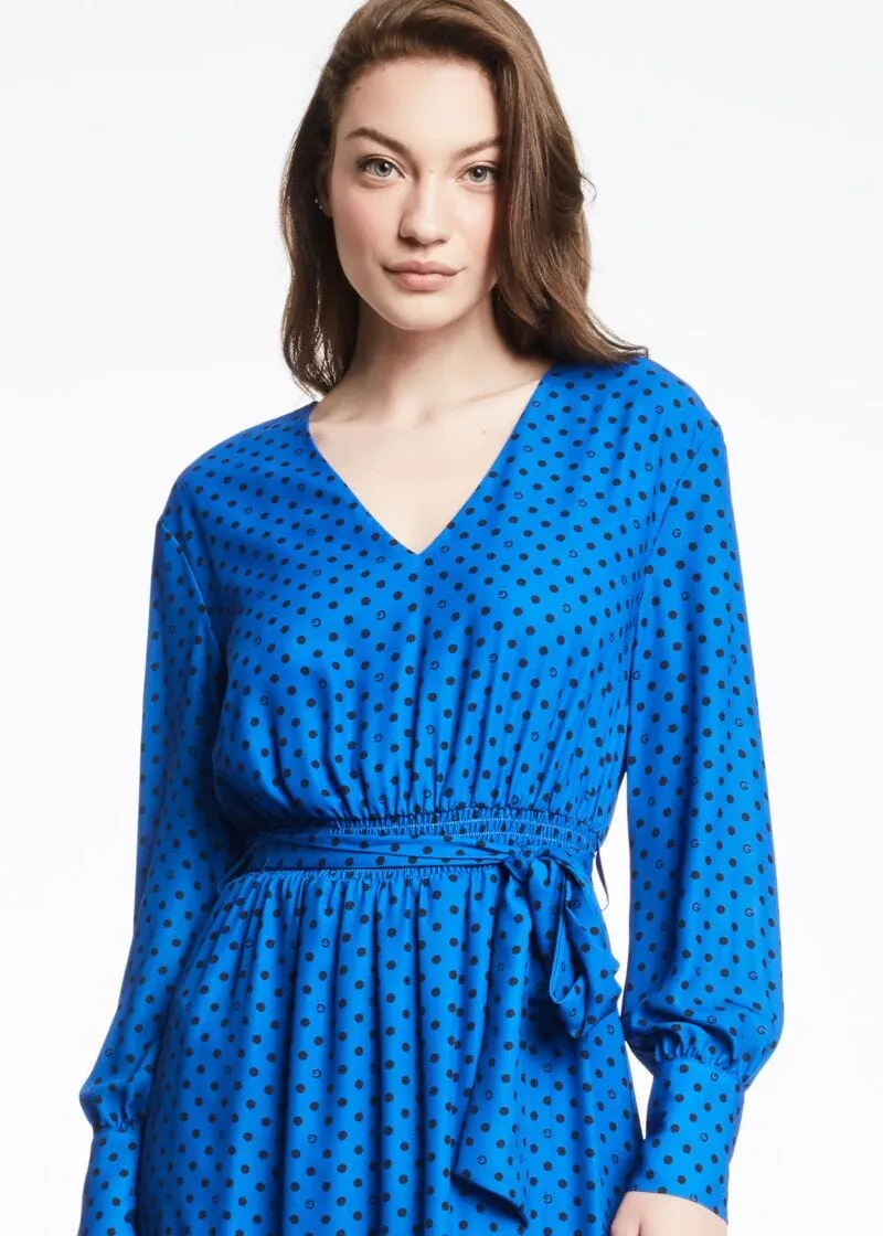 Abito in georgette a pois