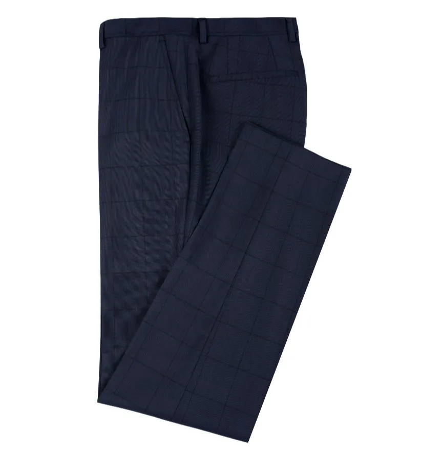 Abito slim fit roy robson blu a quadri lana stretch