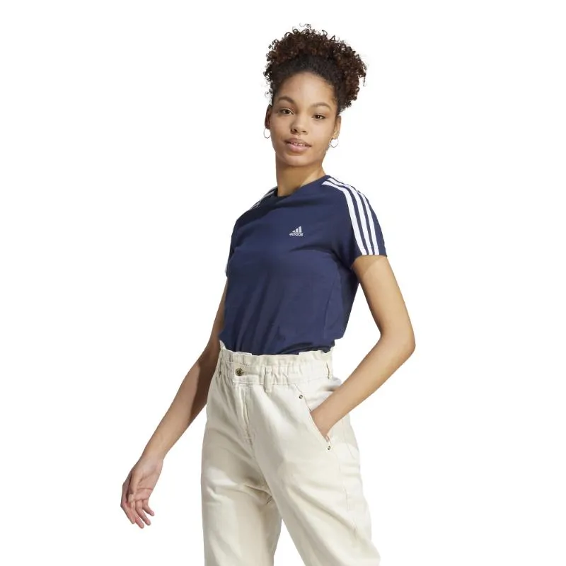 Adidas T-Shirt Loungewear Essemtials Slim 3-Stripes W