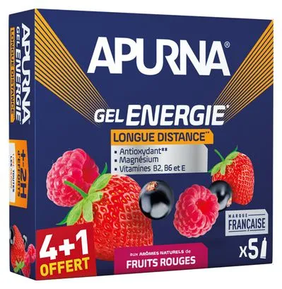 Apurna Gel Energetico Lunga Distanza Frutti Rossi 5x35g