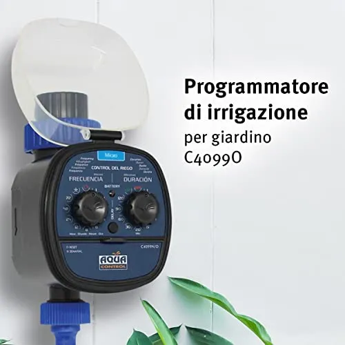 Aqua Control C4099O Programmatore d'irrigazione da giardino, per tutti i tipi di rubinetti, apertura a 0 bar. Vecchio C4099N