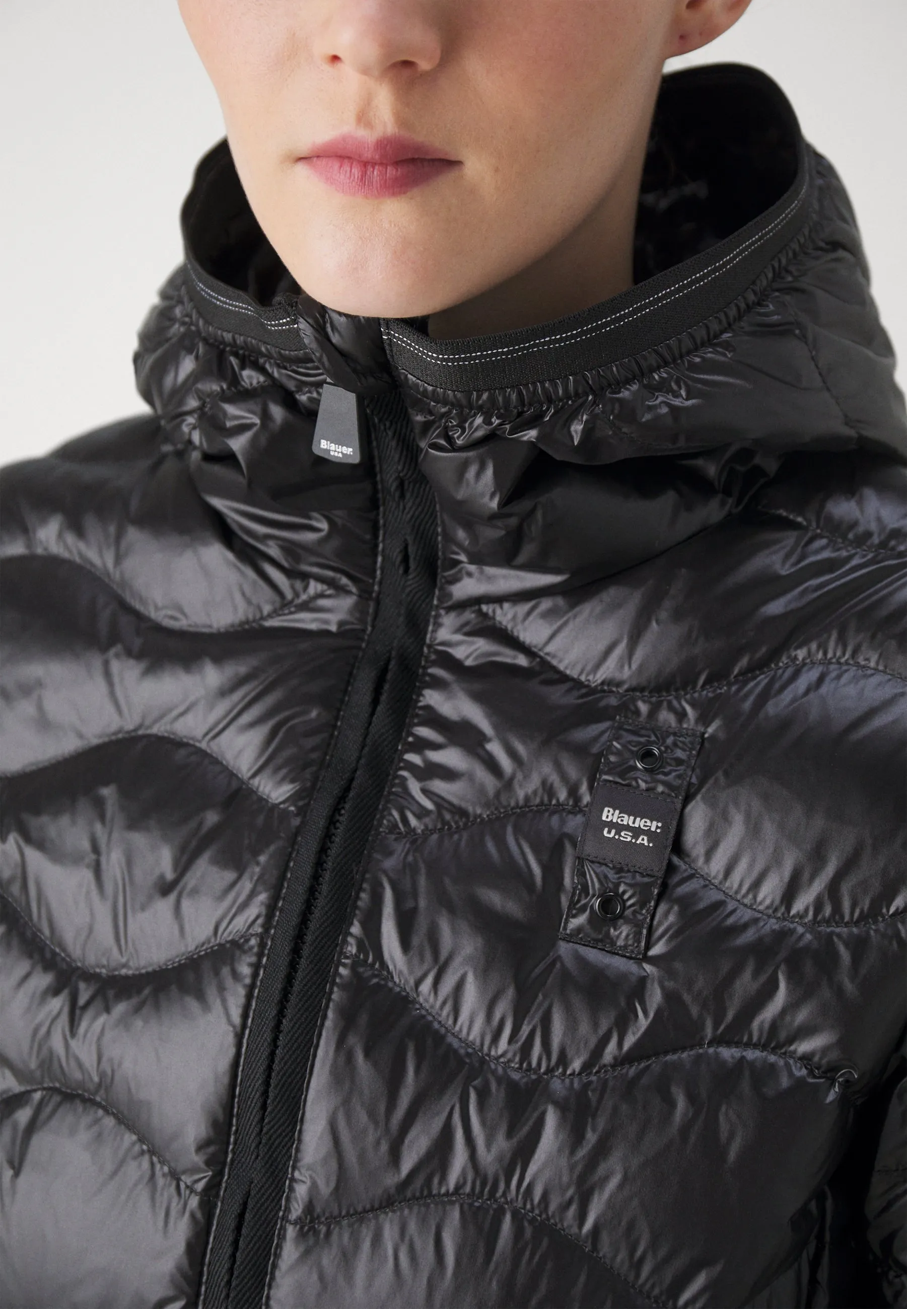 BASIC HOODIE ROLL STICHING - Piumino