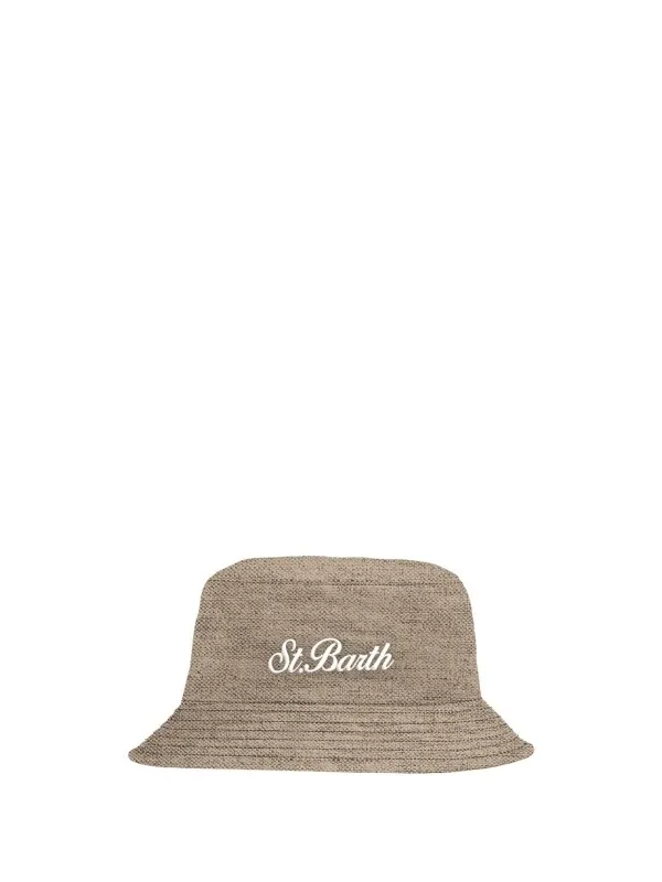 Beige linen James hat
