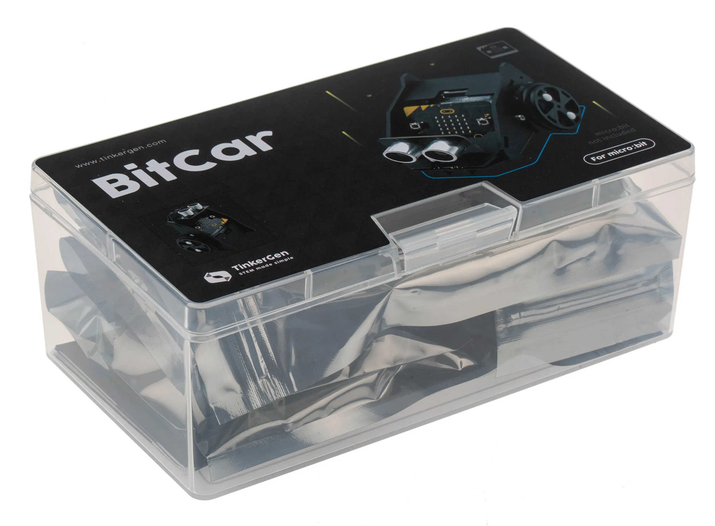 BitCar - Autonomous linea di seguito e ostacolo evitando auto per micro:bit Shenzhen Chaihuo Maker Education