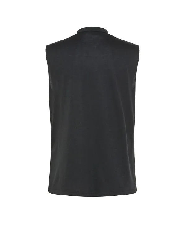 Black sleeveless blouse