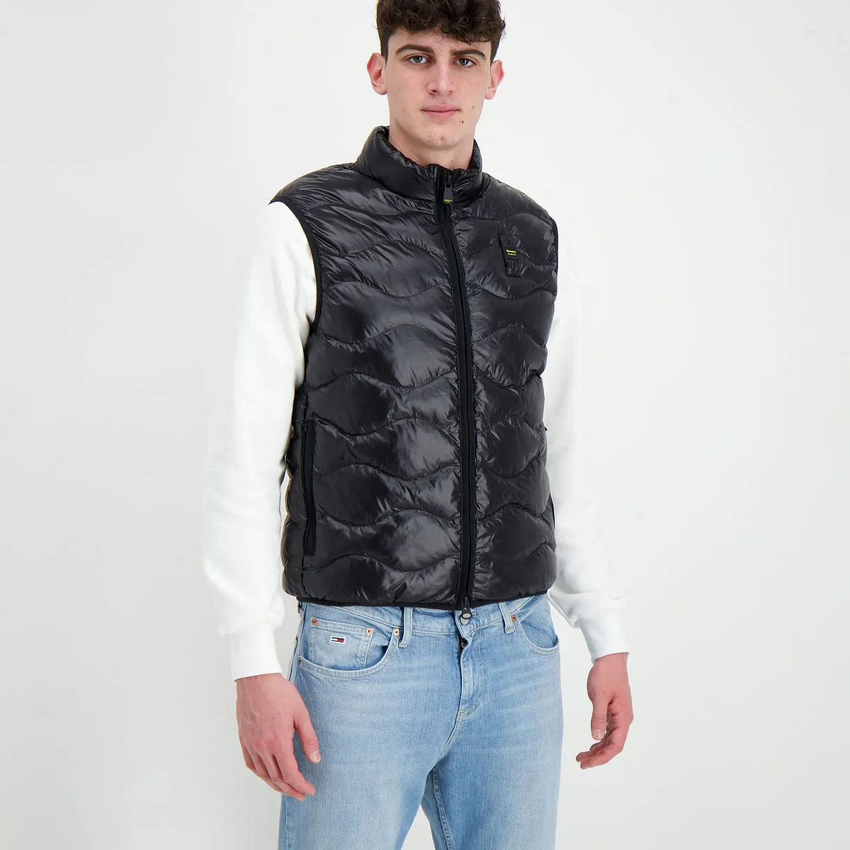      BLAUER PIUMINO SMANICATO AD ONDE  