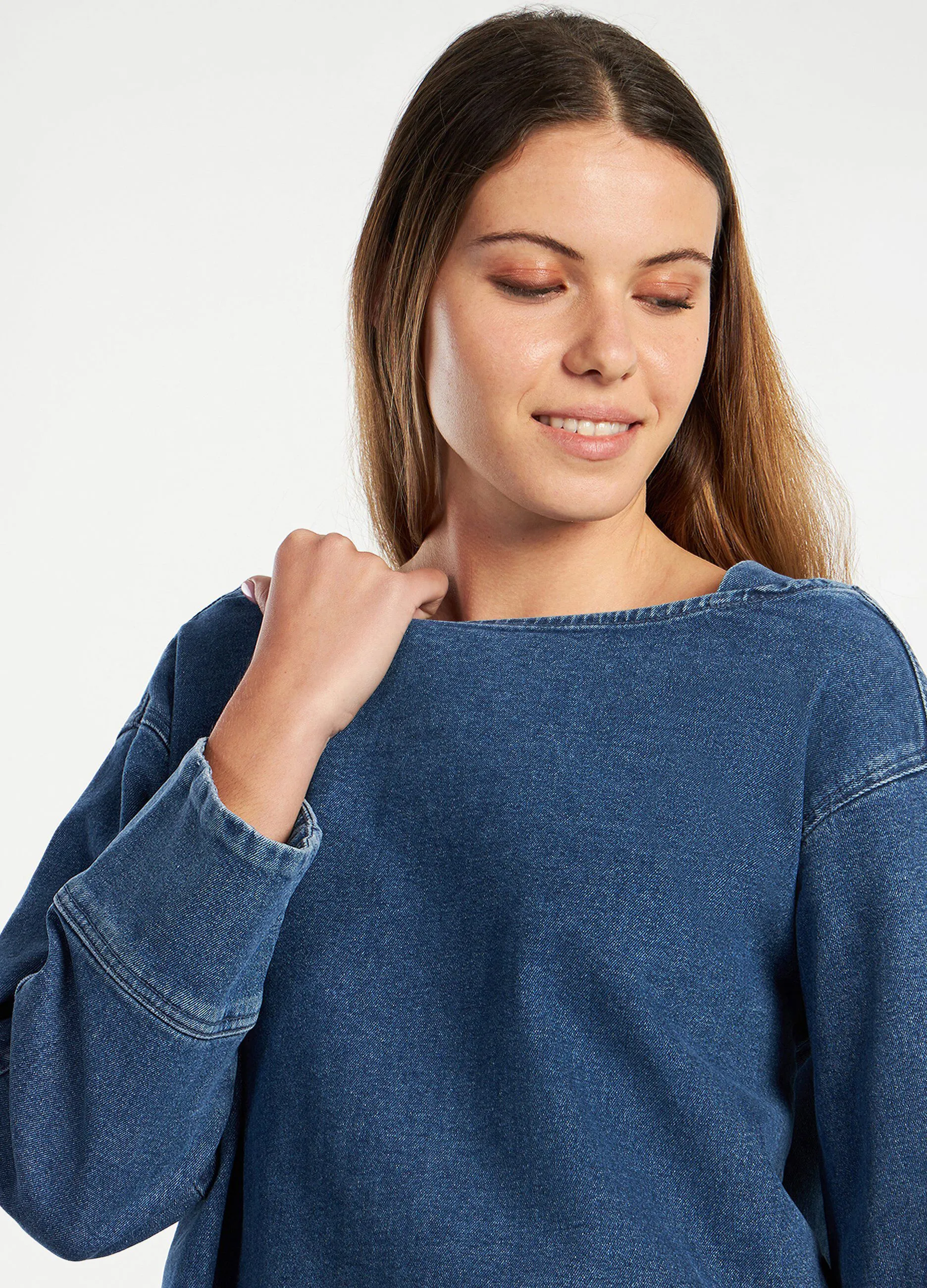 Blusa in denim donna