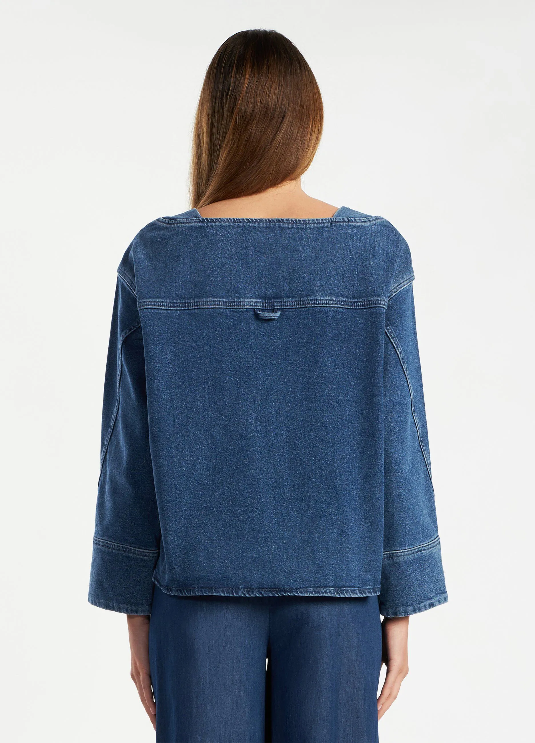 Blusa in denim donna