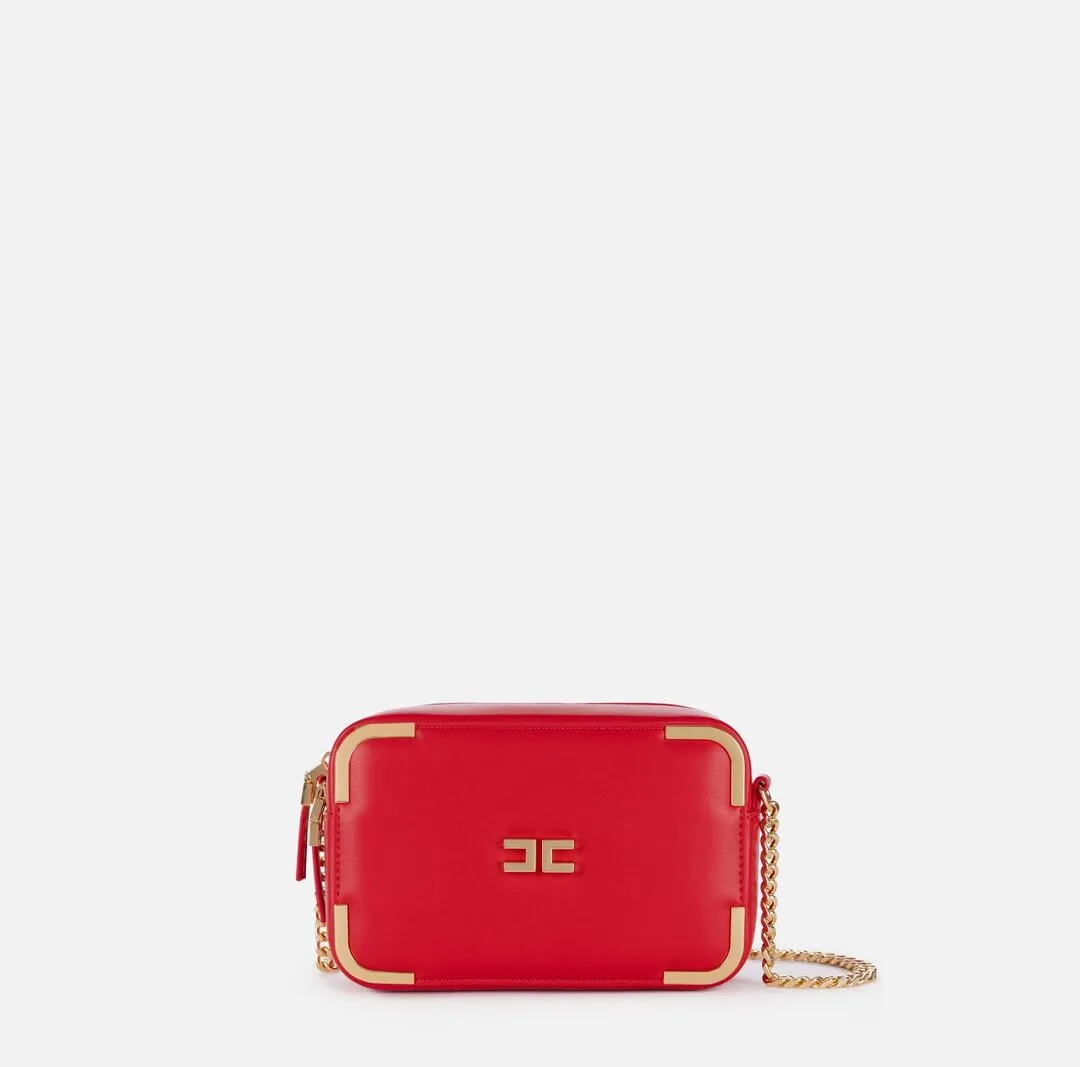 Borsa a tracolla con angoli in metallo bs72a47e2 elisabetta franchi ai 24.25.