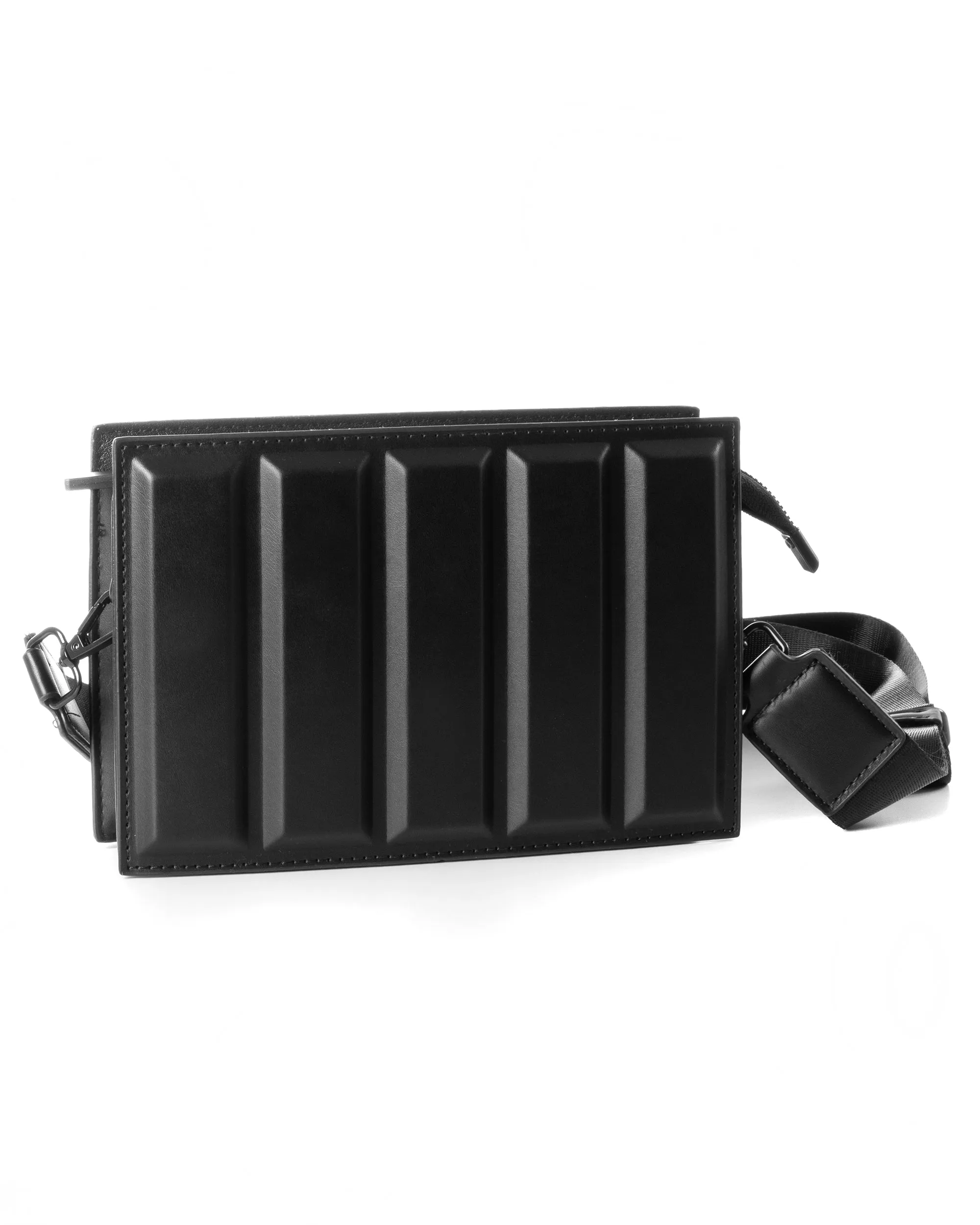 Borsa Borsetta Rigida Borsello A Tracolla Pochette a Mano Uomo Unisex Ecopelle Zip Casual Nero GIOSAL-ZU1109A