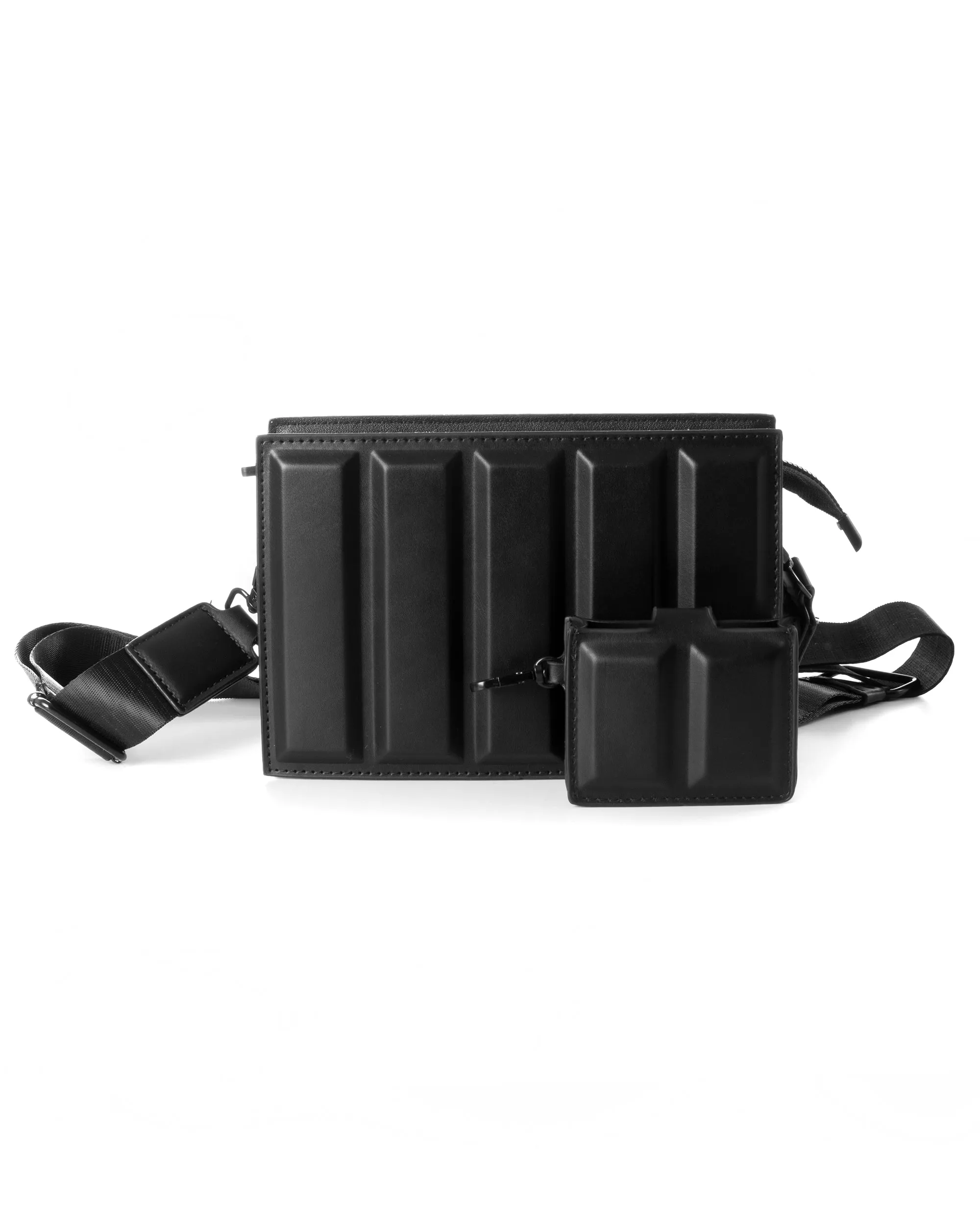 Borsa Borsetta Rigida Borsello A Tracolla Pochette a Mano Uomo Unisex Ecopelle Zip Casual Nero GIOSAL-ZU1109A