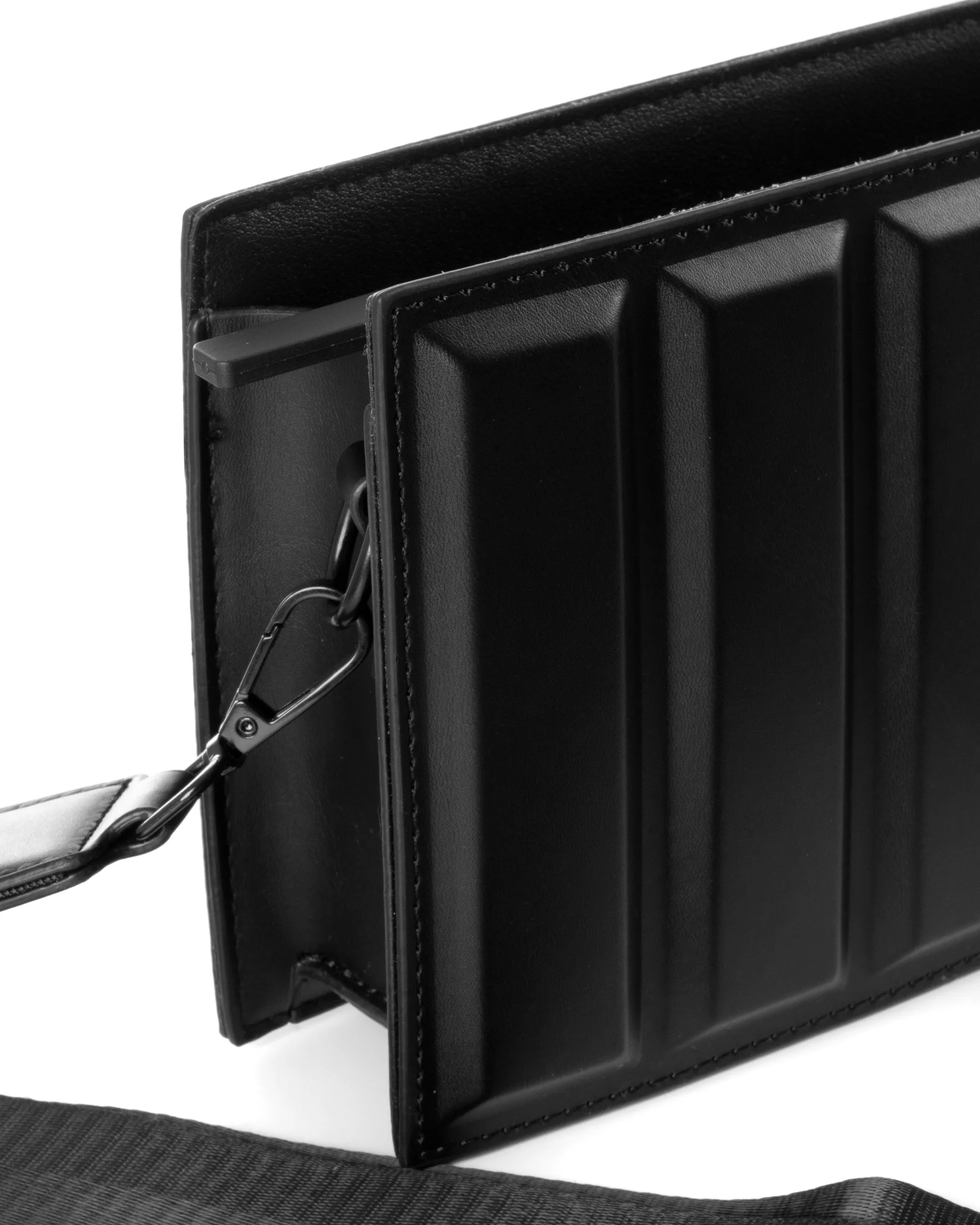 Borsa Borsetta Rigida Borsello A Tracolla Pochette a Mano Uomo Unisex Ecopelle Zip Casual Nero GIOSAL-ZU1109A
