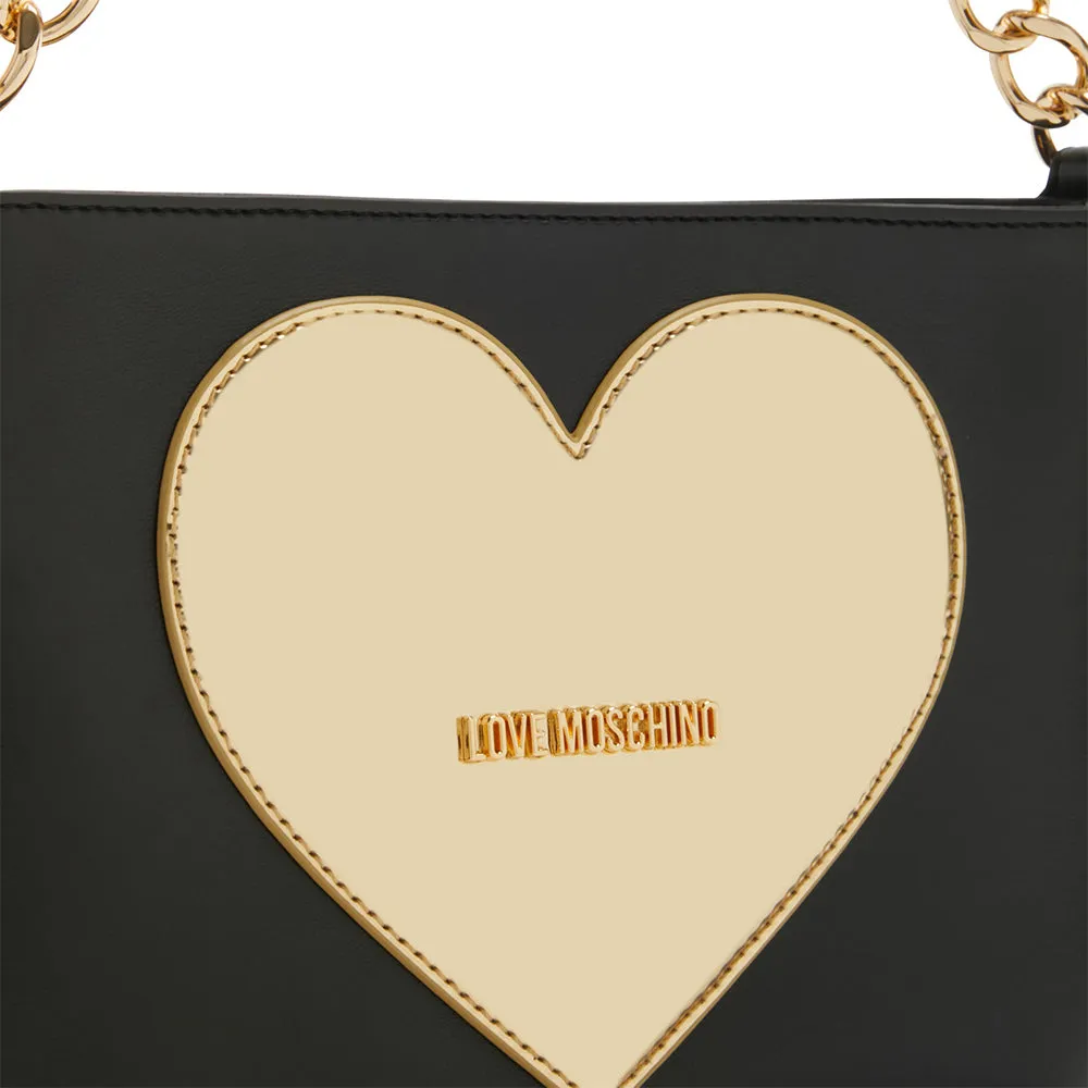 Borsa Donna a Tracolla LOVE MOSCHINO linea Golden Heart Nero