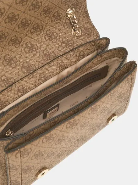 Borsa Guess Noelle BG787921 Latte Logo Brown
