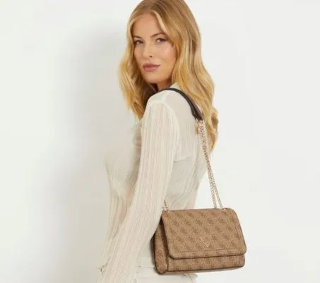 Borsa Guess Noelle BG787921 Latte Logo Brown