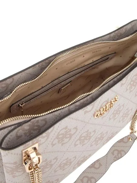 Borsa Simil Pelle Guess Eliette LogoSO931523 Dove Logo