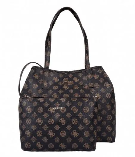 Borsa Simil Pelle Guess Vikky PQ699528 Brown