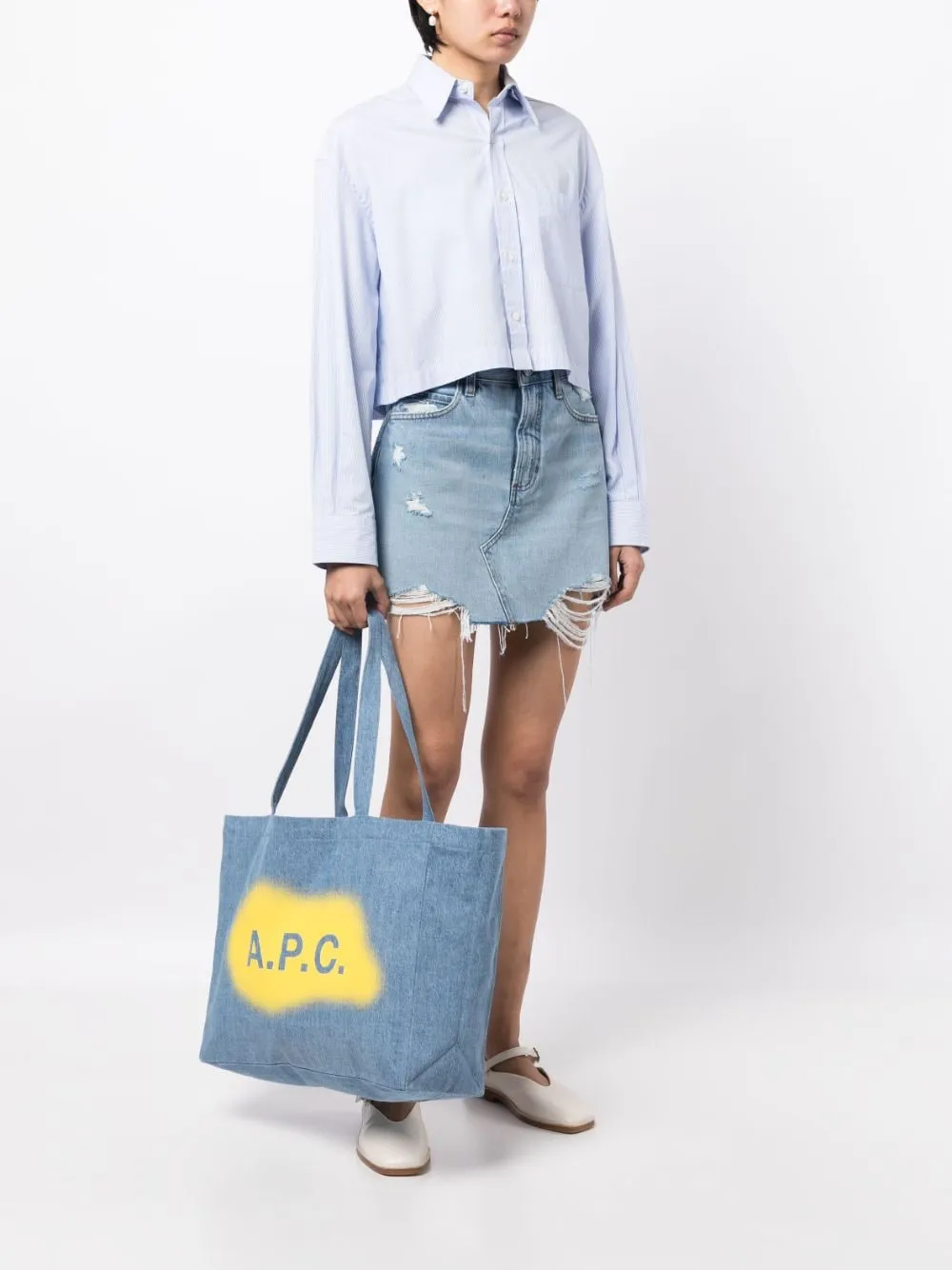 Borsa tote con stampa