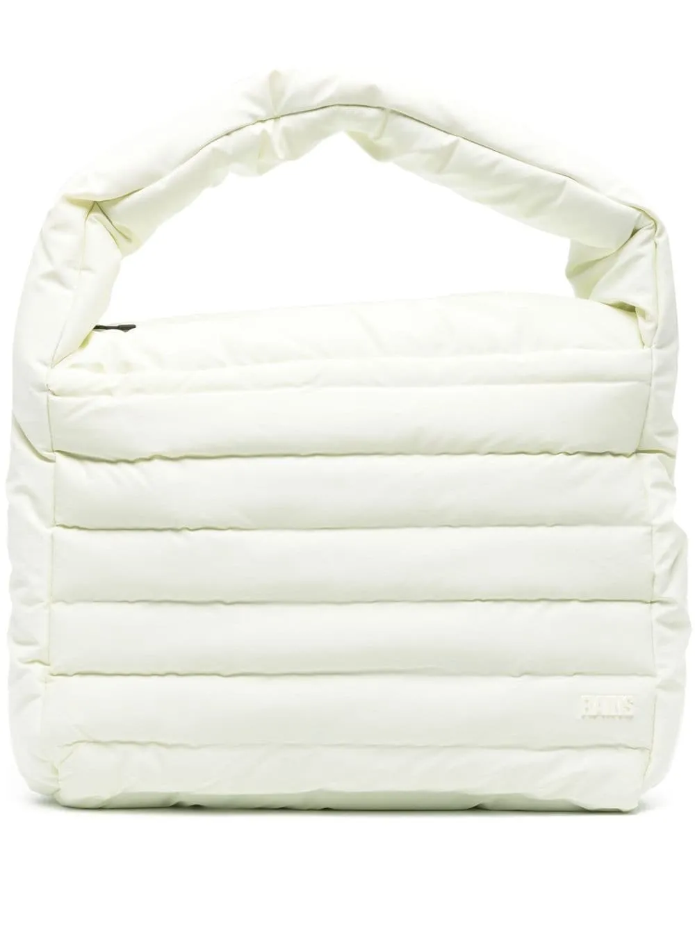 borsa tote imbottita avorio