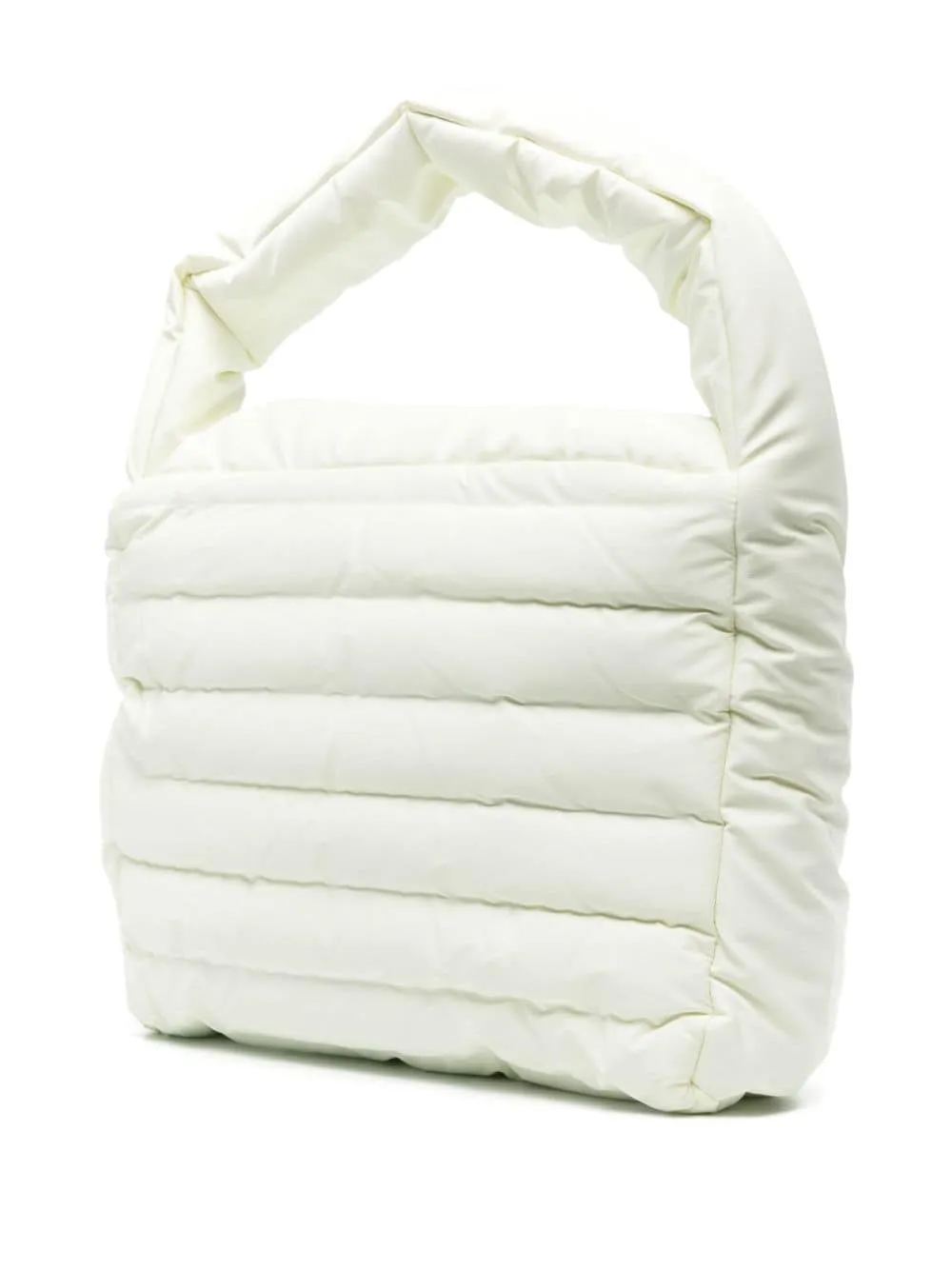 borsa tote imbottita avorio