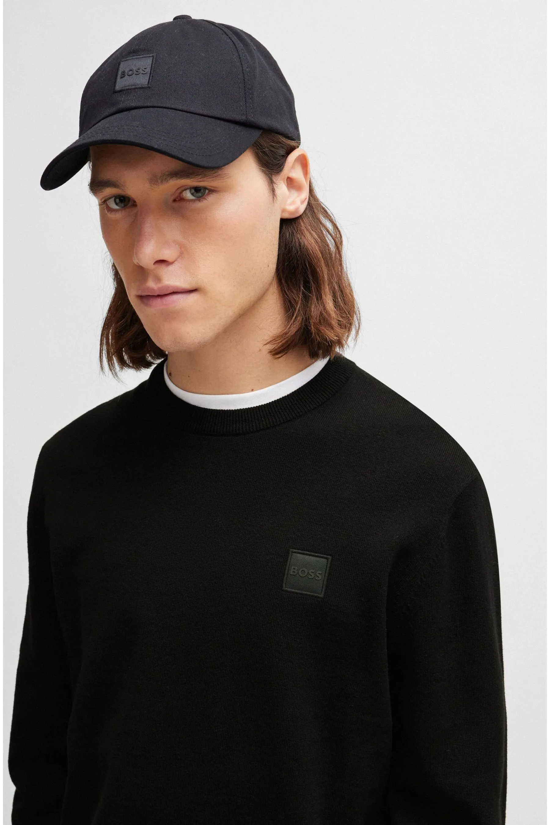 BOSS Kanovano Box Logo Maglione in misto cashmere    