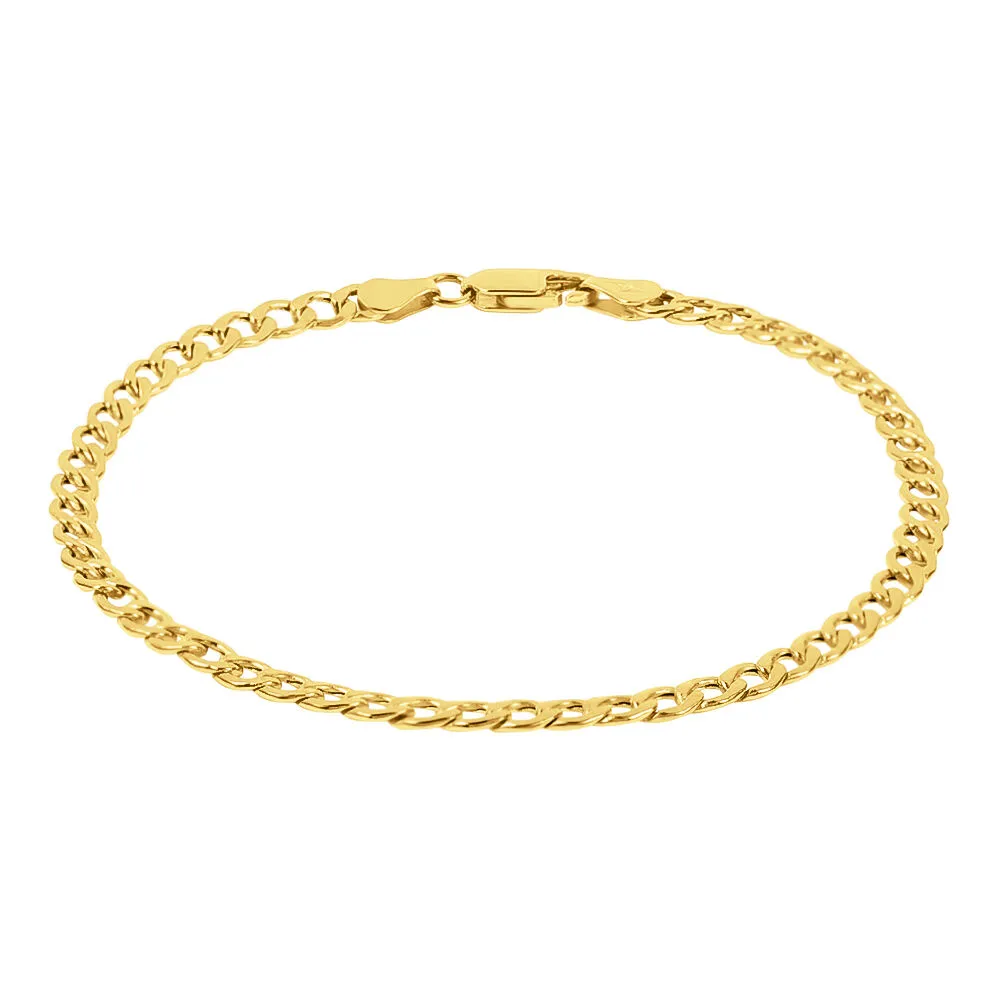 Bracciale Catena L'homme Or Oro Giallo 375/1000 Maglia Groumette 21 cm 1425089