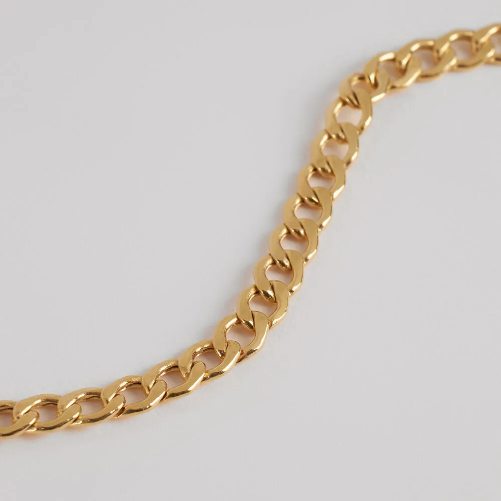Bracciale Catena L'homme Or Oro Giallo 375/1000 Maglia Groumette 21 cm 1425089