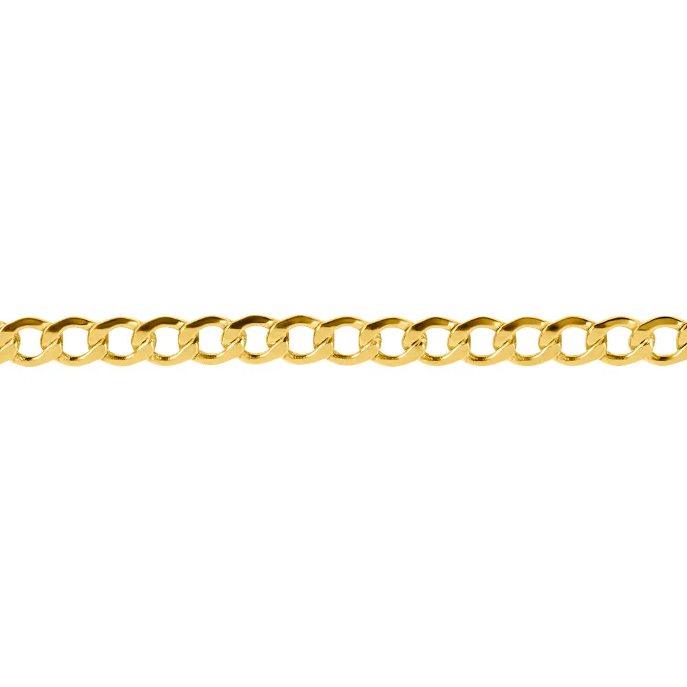 Bracciale Catena L'homme Or Oro Giallo 375/1000 Maglia Groumette 21 cm 1425089