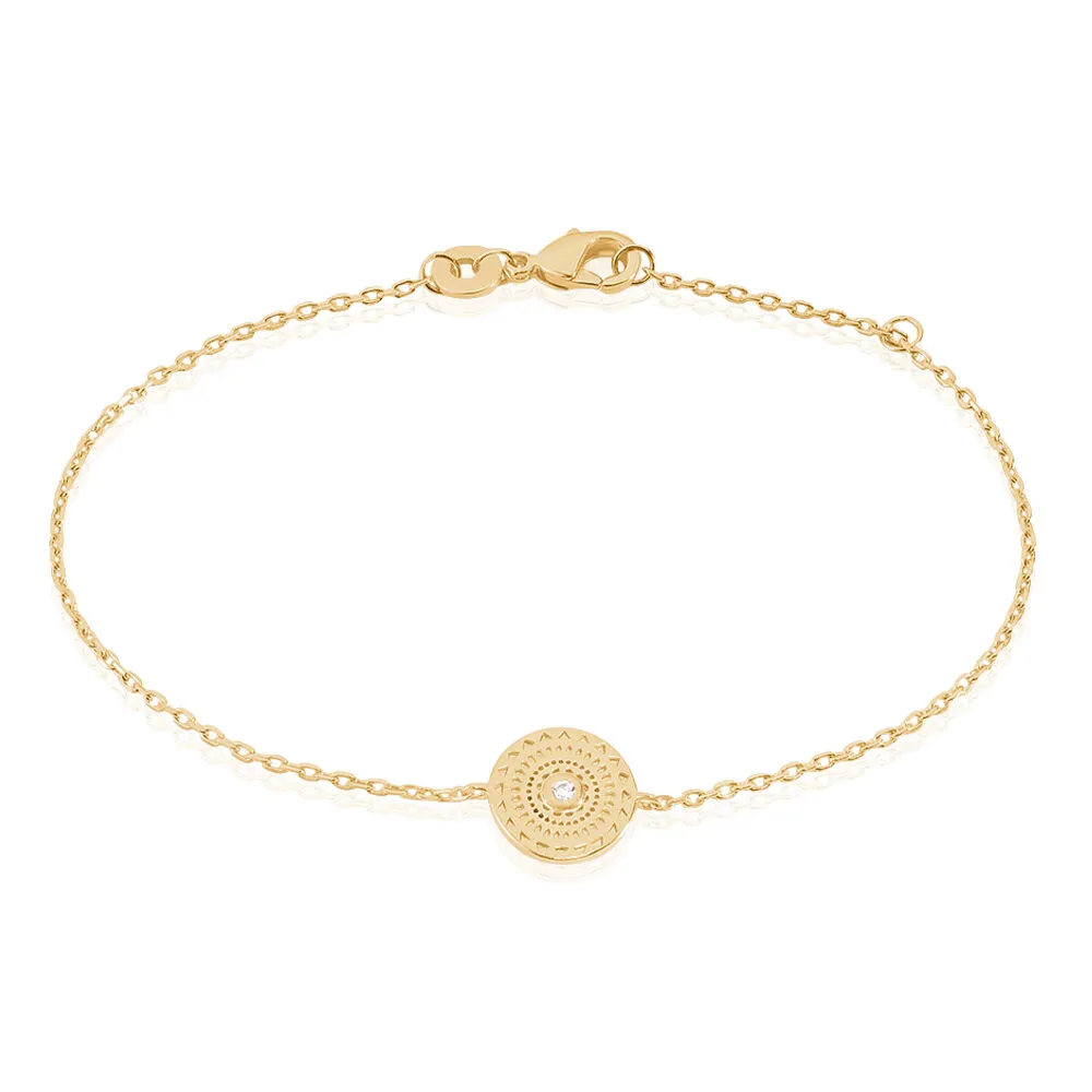 Bracciale Cerchio Golden Dream Placcato Oro Giallo Cubic Zirconia Bianco 1689041