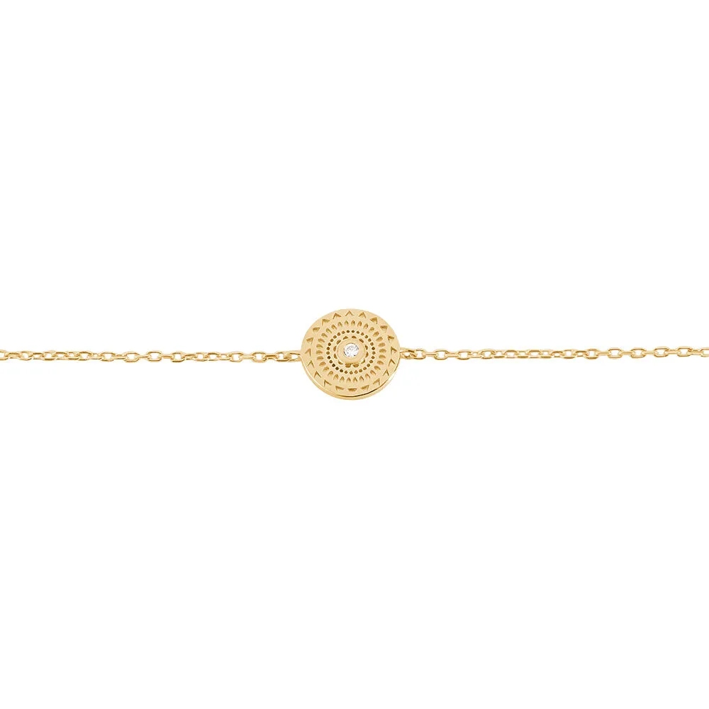 Bracciale Cerchio Golden Dream Placcato Oro Giallo Cubic Zirconia Bianco 1689041