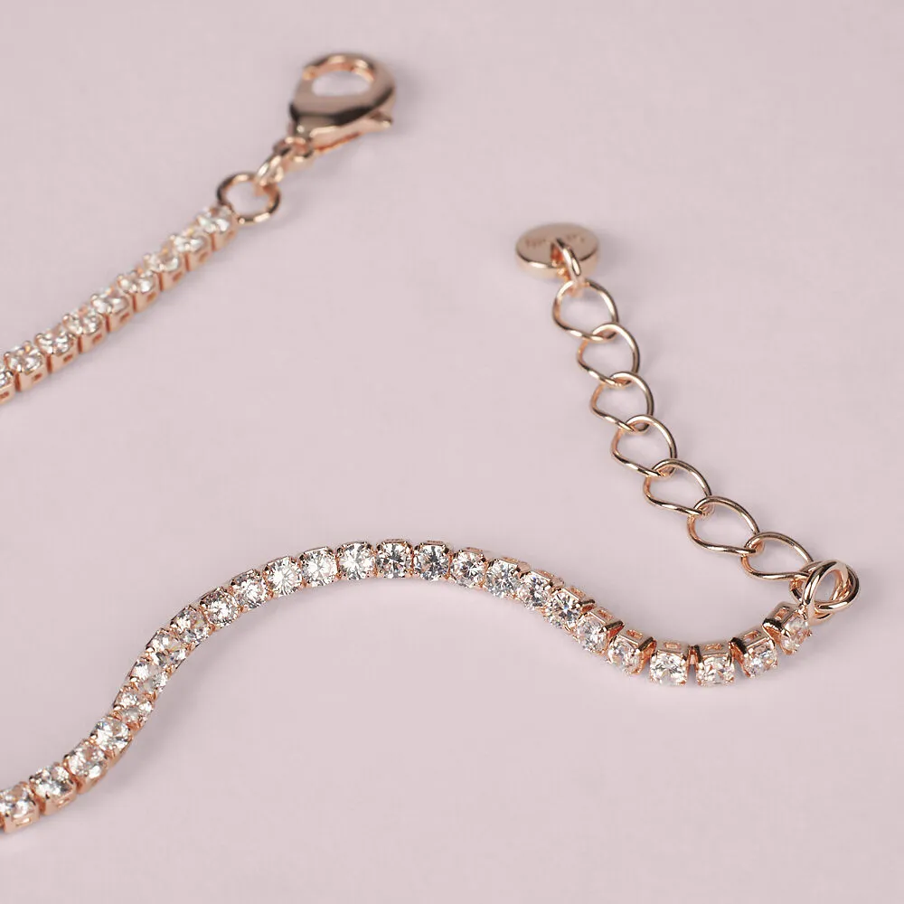 Bracciale Fiore Romantic Shine Ottone Rosa Cristallo Rosa Cristallo Bianco 16+3 cm 1691848