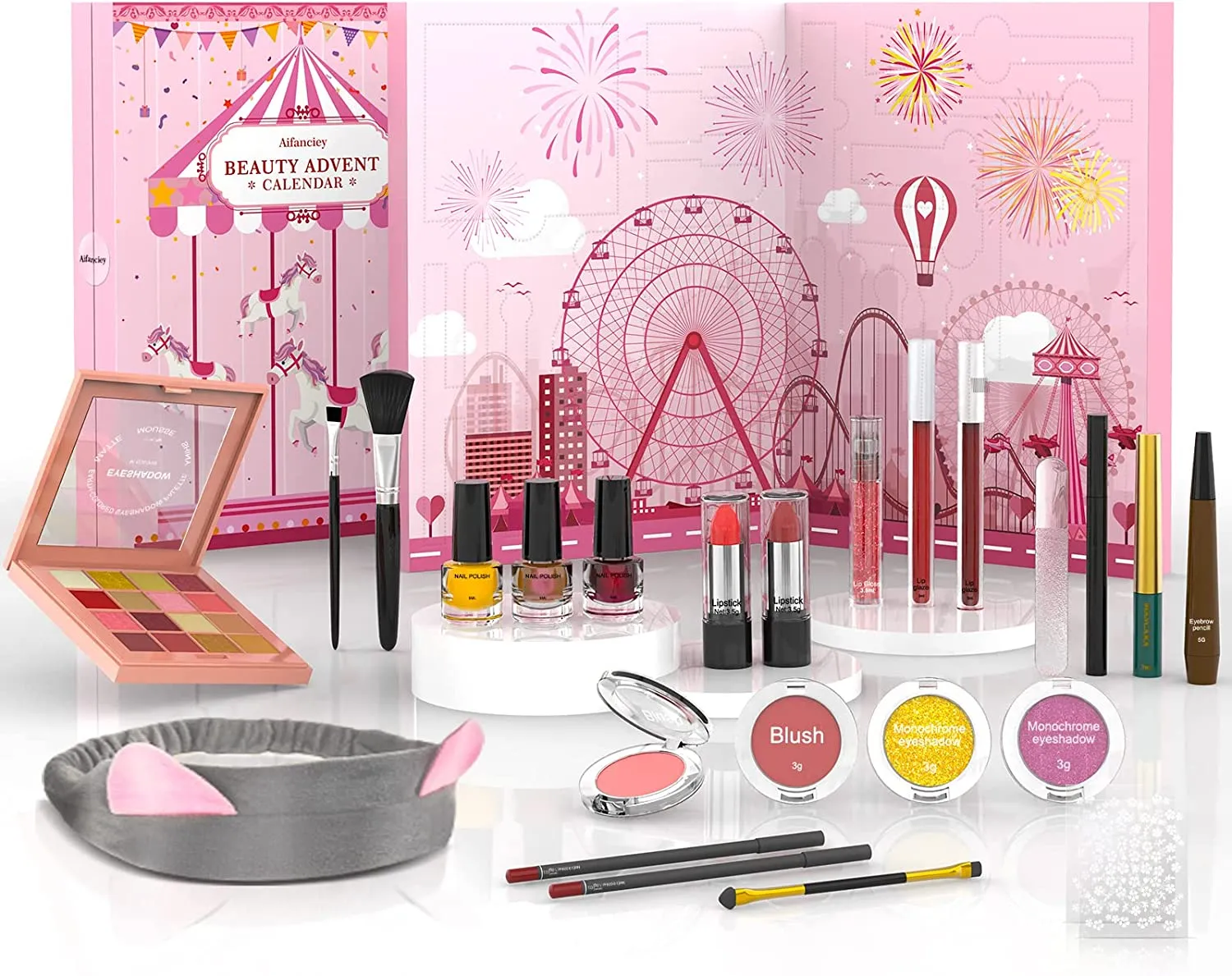 Calendario dell'Avvento Beauty 2022 Calendario Avvento Makeup - Calendario Conto alla Rovescia Natale Set da 24 Prodotti per Occ