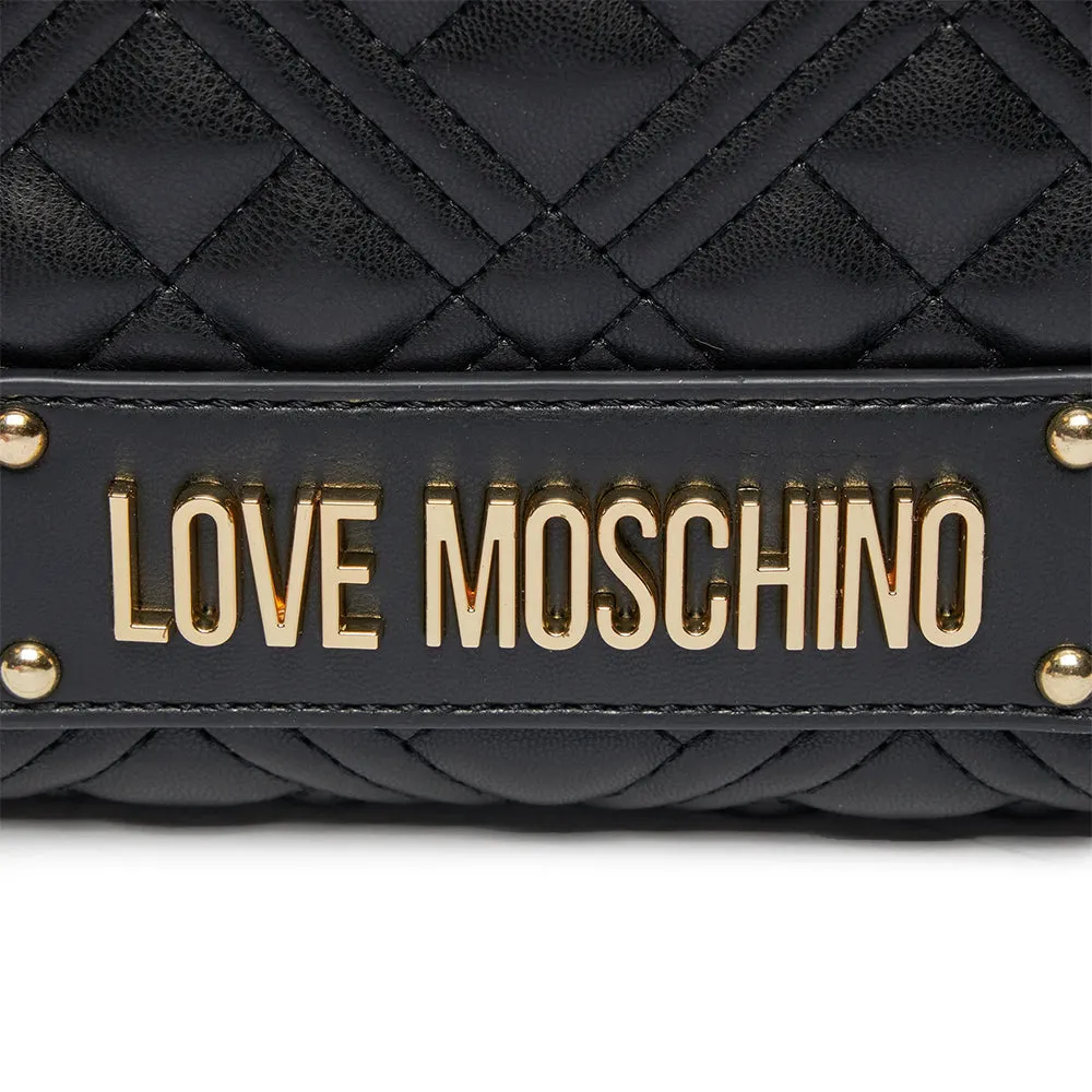 Camera Case con Tracolla LOVE MOSCHINO linea Shiny Quilted Nero