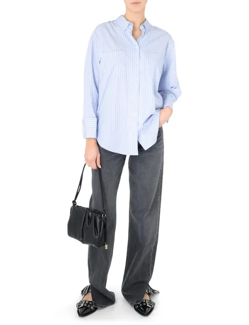 Camicia Anine Bing Catherine in cotone azzurro a righe