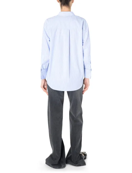 Camicia Anine Bing Catherine in cotone azzurro a righe