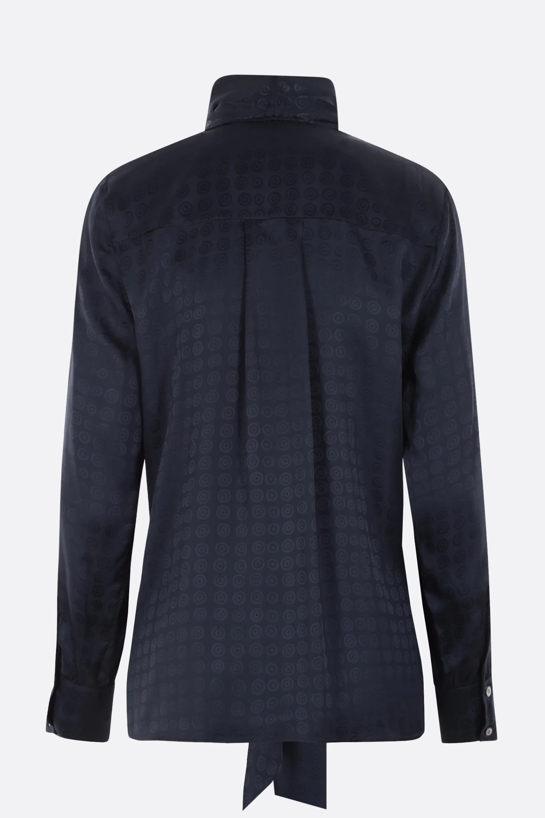  camicia in viscosa con lavallière  