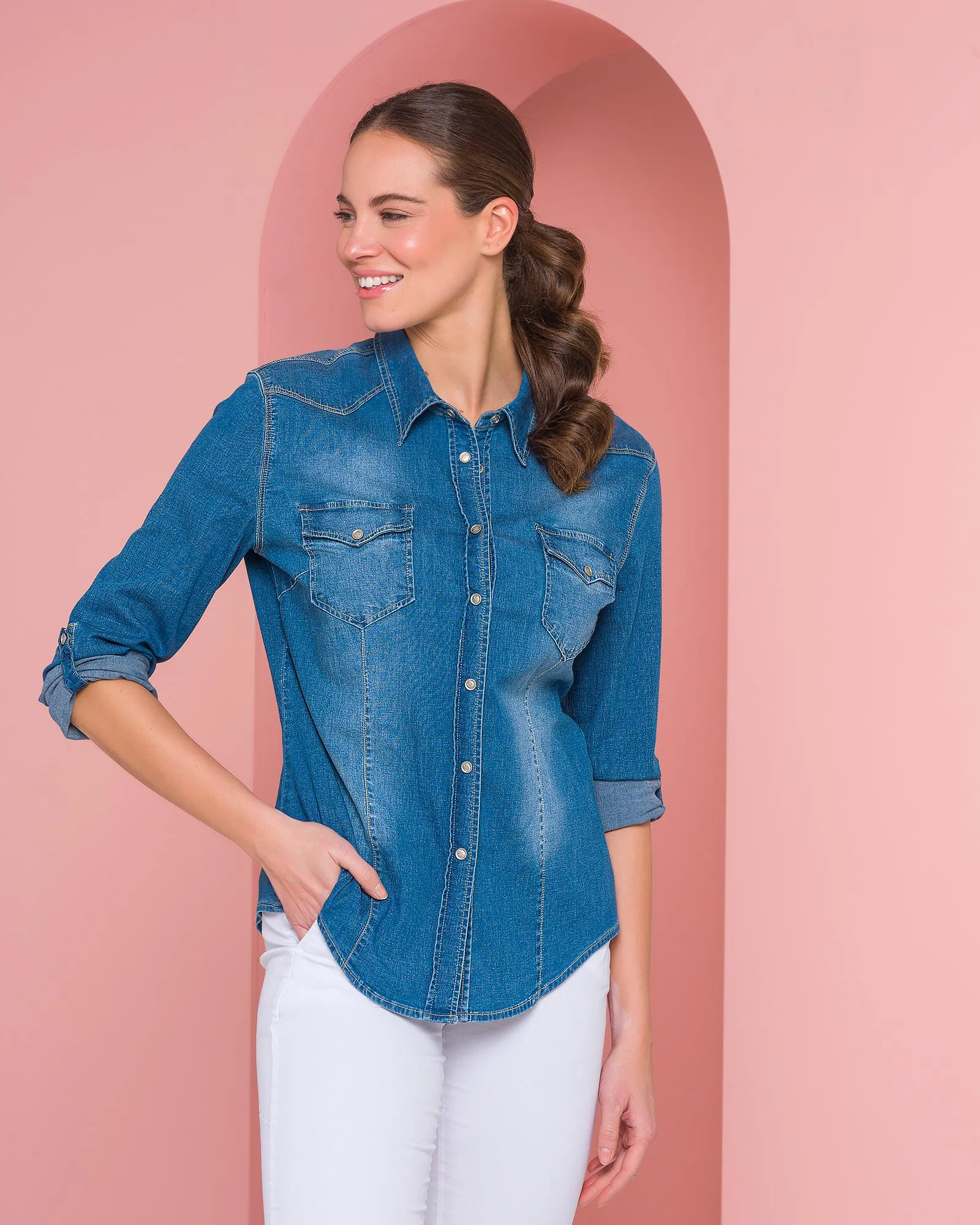 Camicia Jeans con Tasche