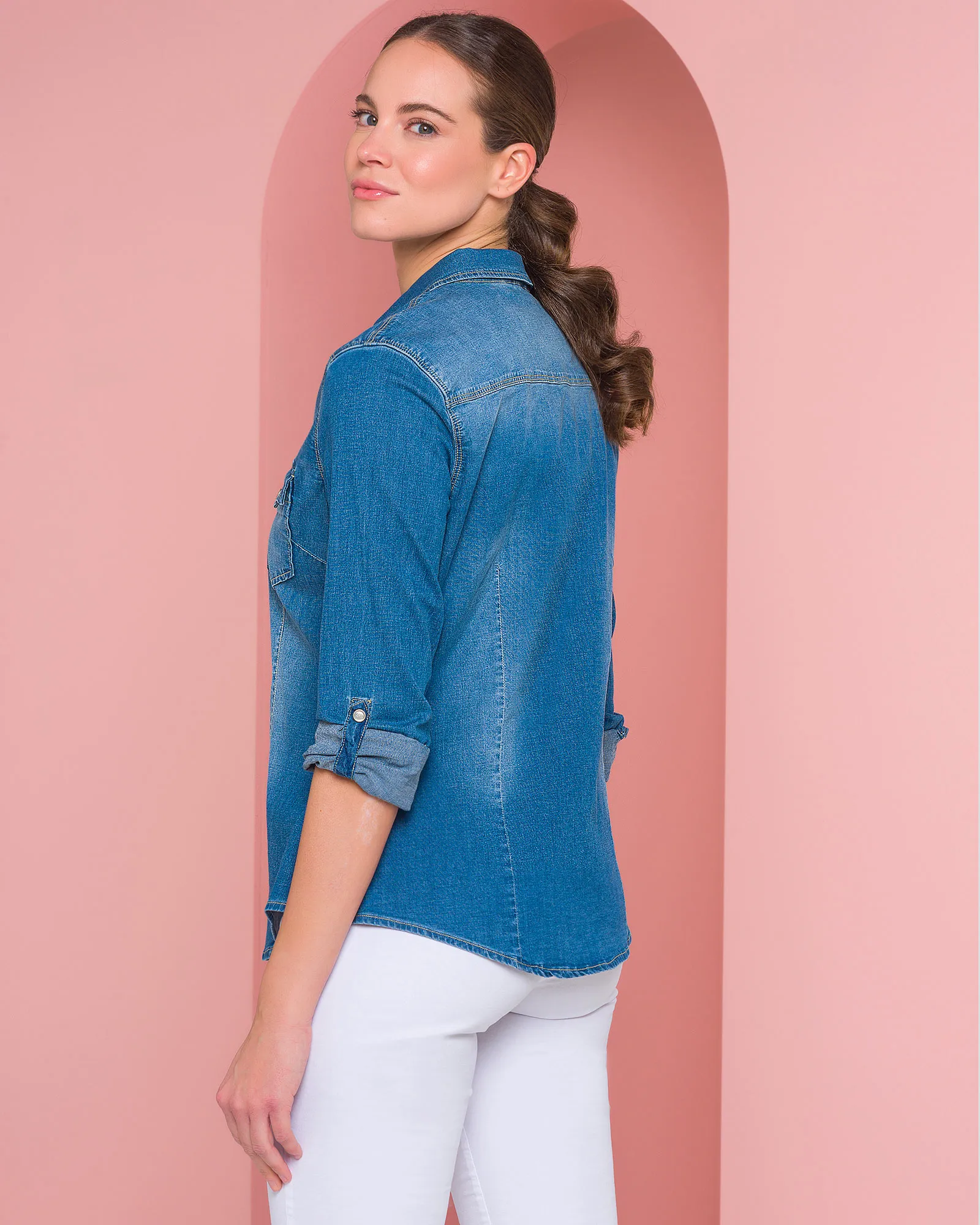 Camicia Jeans con Tasche