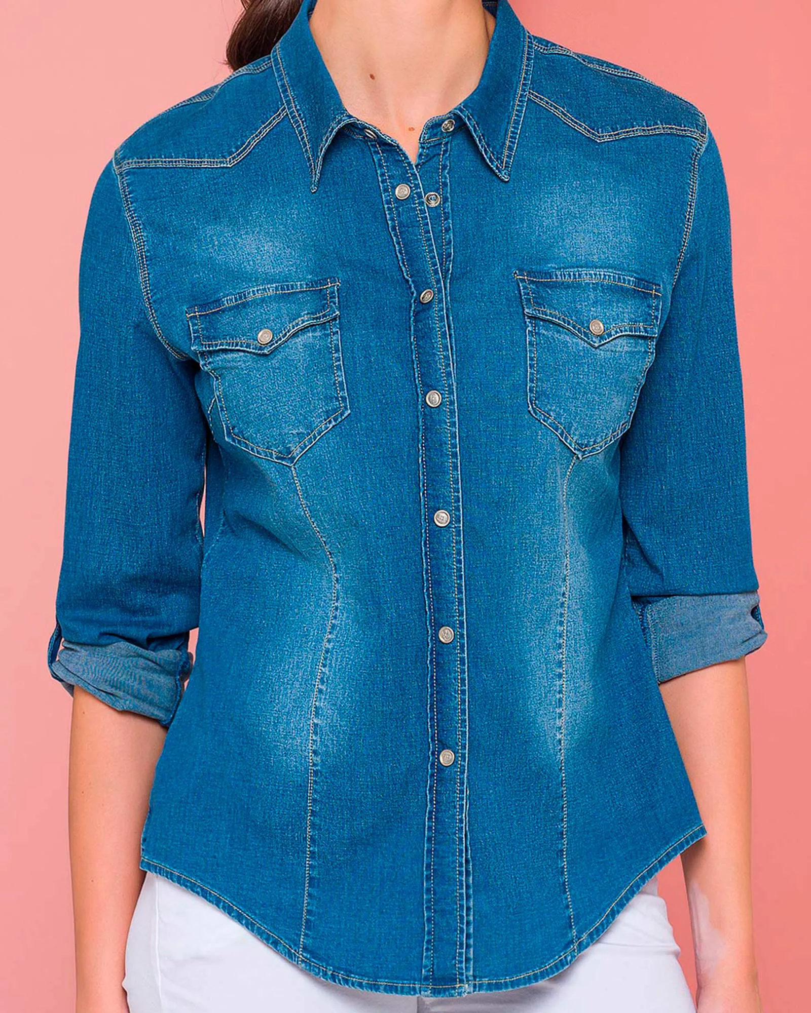 Camicia Jeans con Tasche