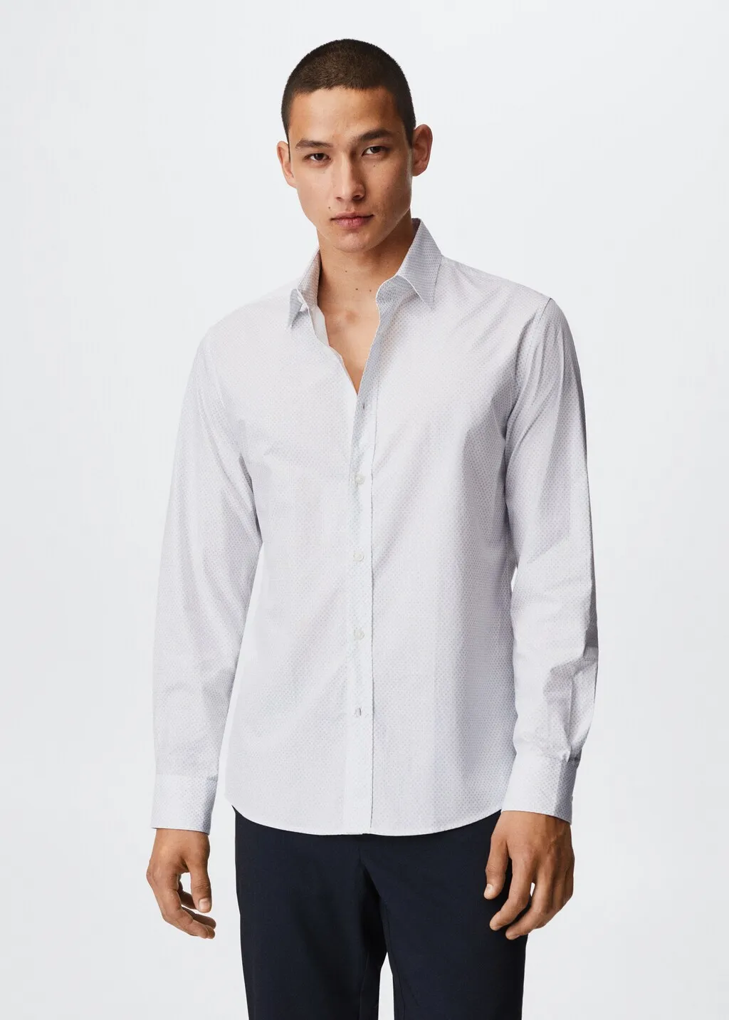 Camicia slim-fit micro-stampa