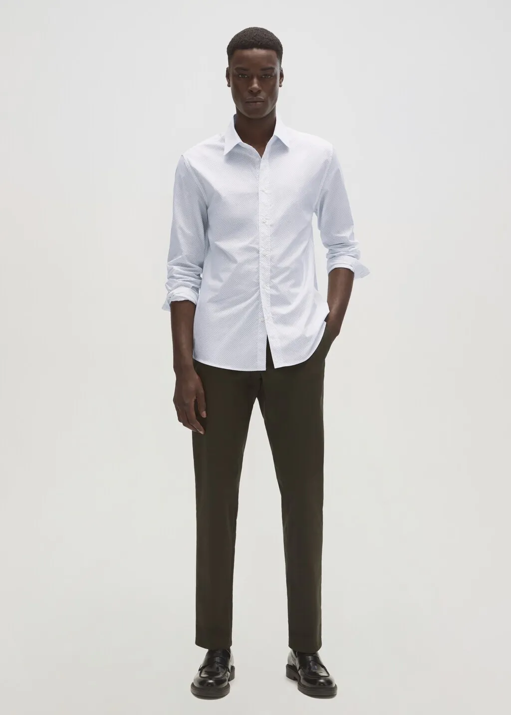 Camicia slim-fit micro-stampa