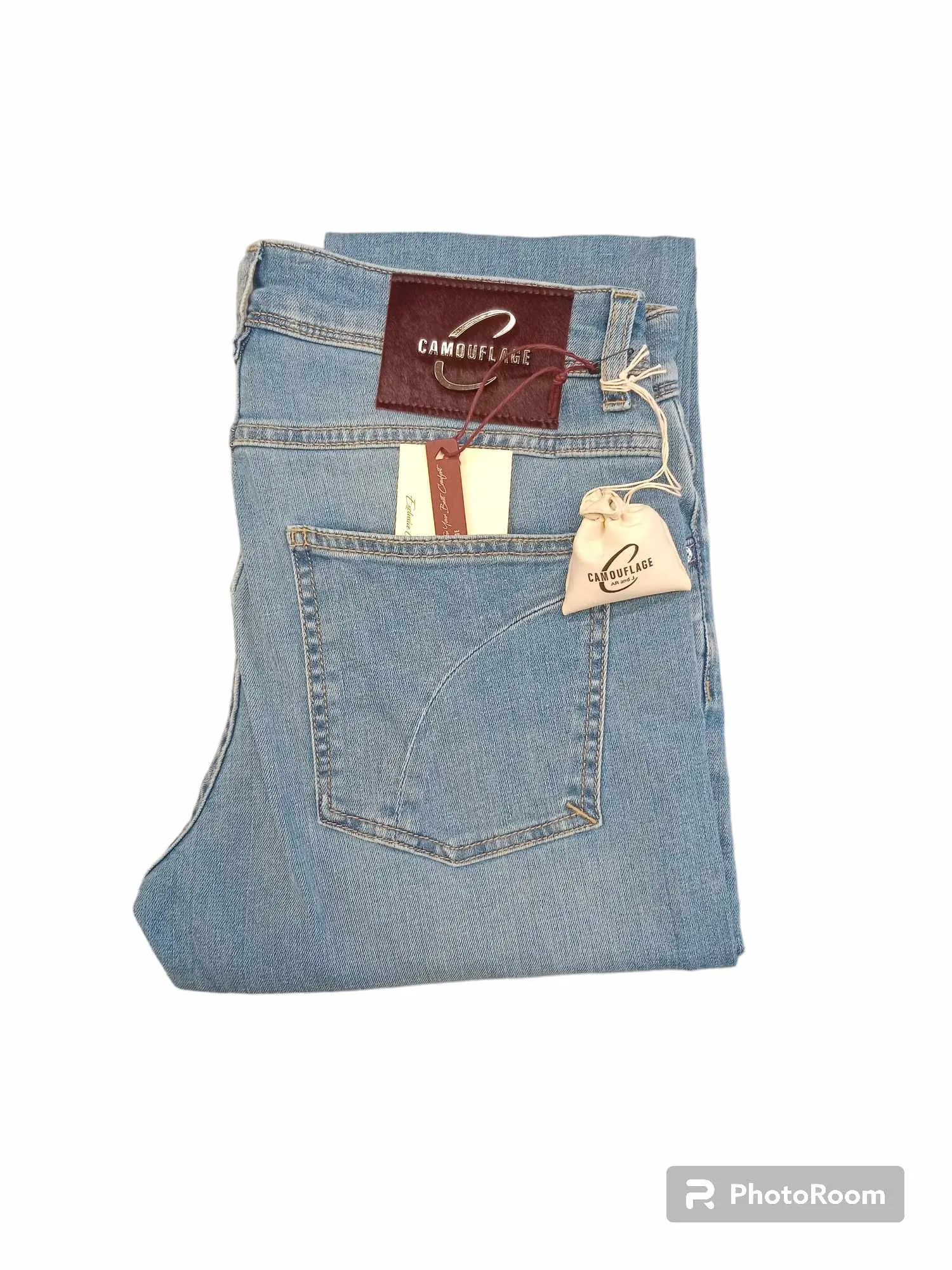 CAMOUFLAGE AR & J Jeans cinque tasche lavaggio intermedio BEST FIVE A757